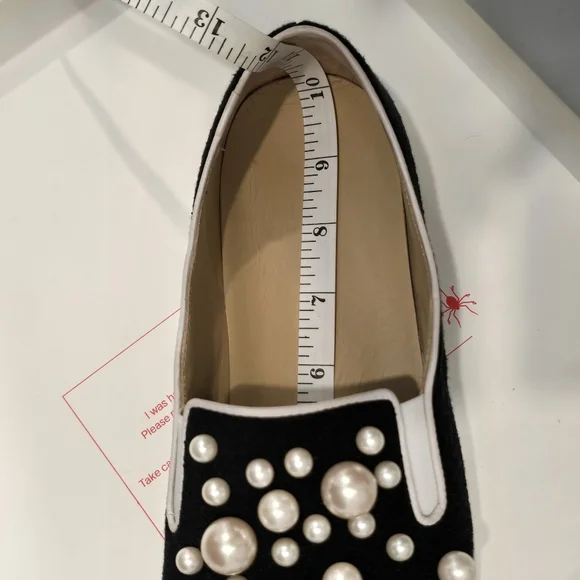 CHARLOTTE OLYMPIA Alex Pearl Embellished Sneakers In Black Size 40 - Picture 16 of 16